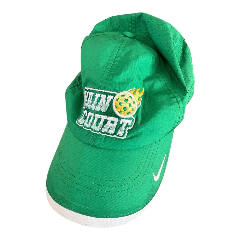Nike Pickleball Cap Green Main Court Embroidered Adult Adjustable DRI Fit -READ